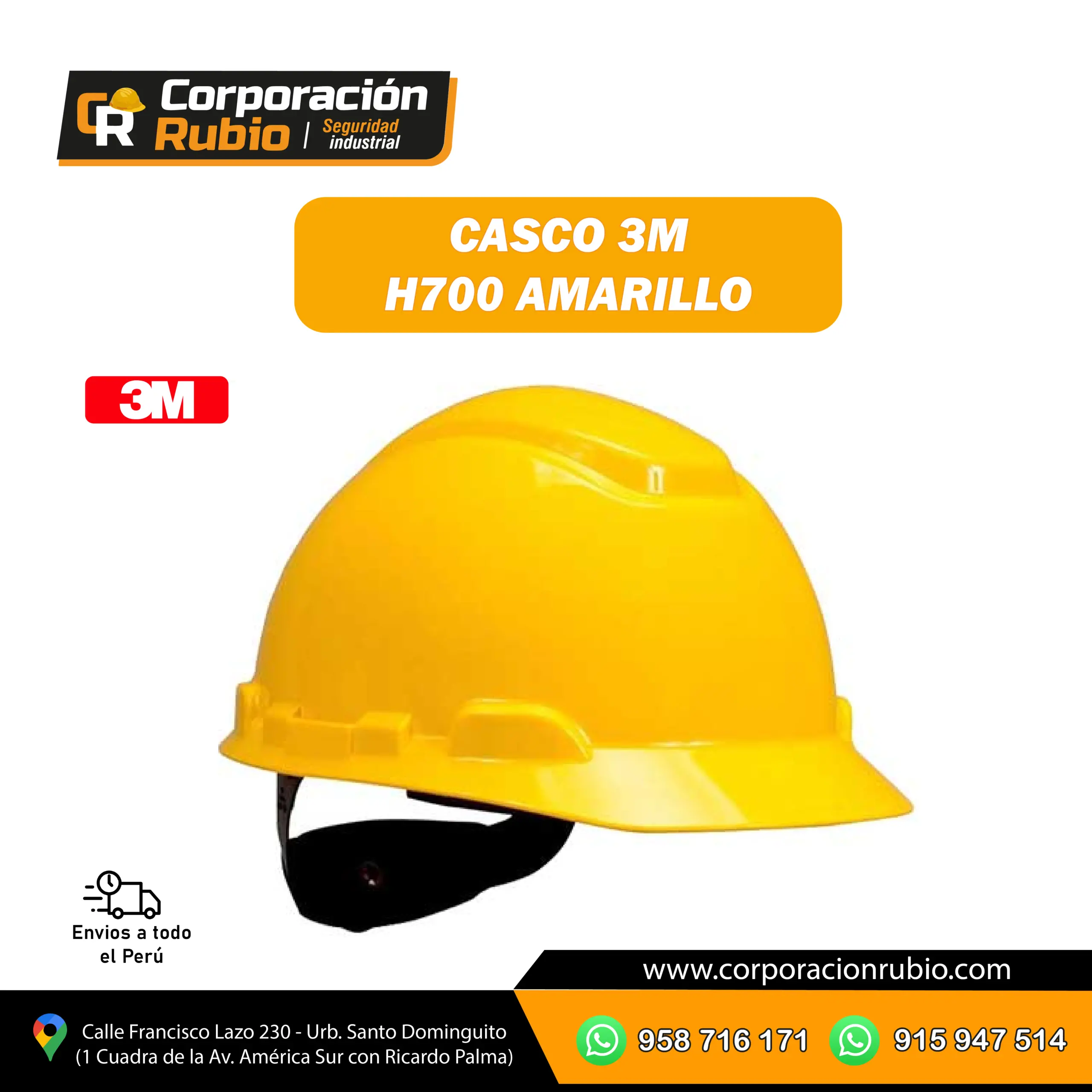 CASCO JOCKEY 3M H700 AMARILLO