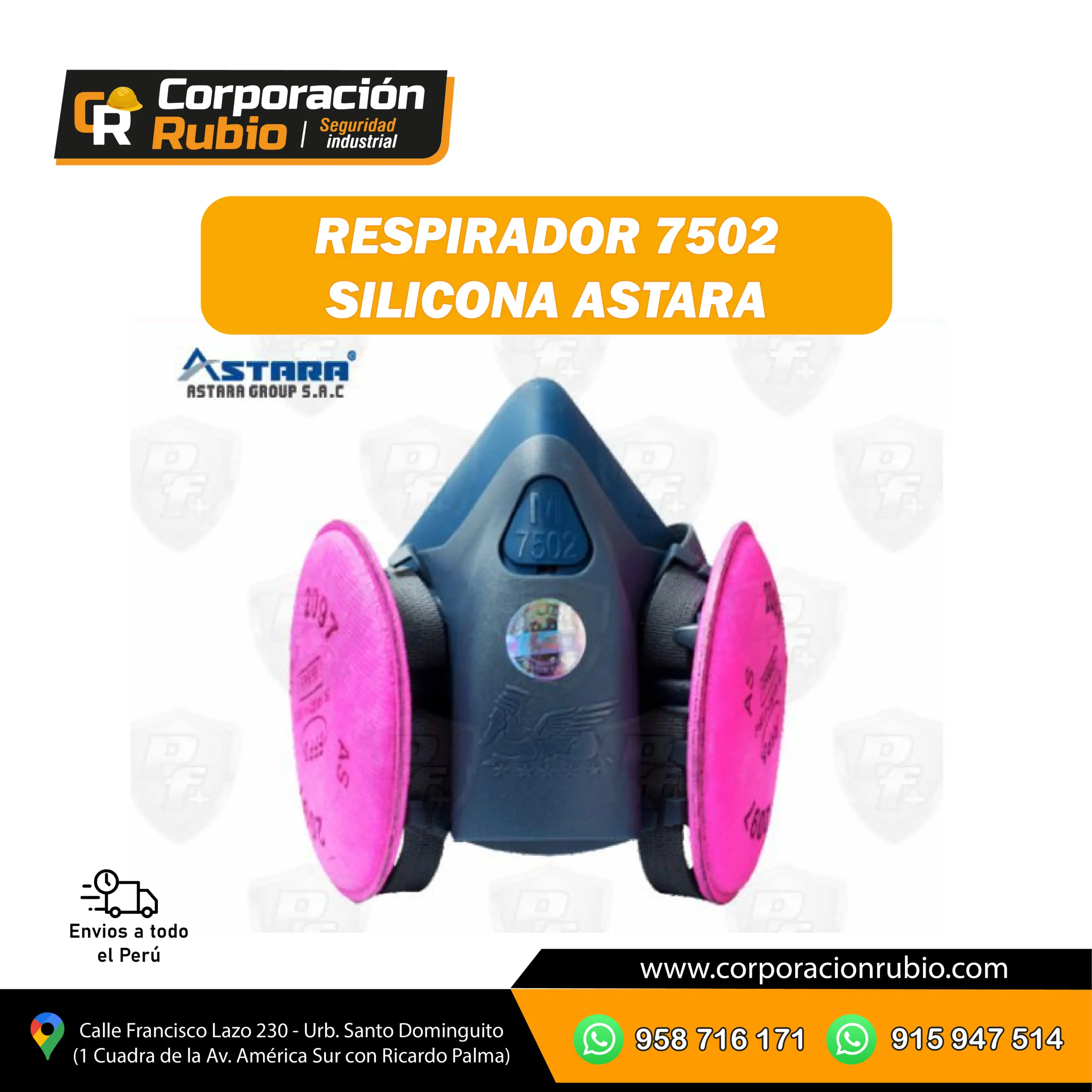 RESPIRADOR 7502 SILICONA ASTARA