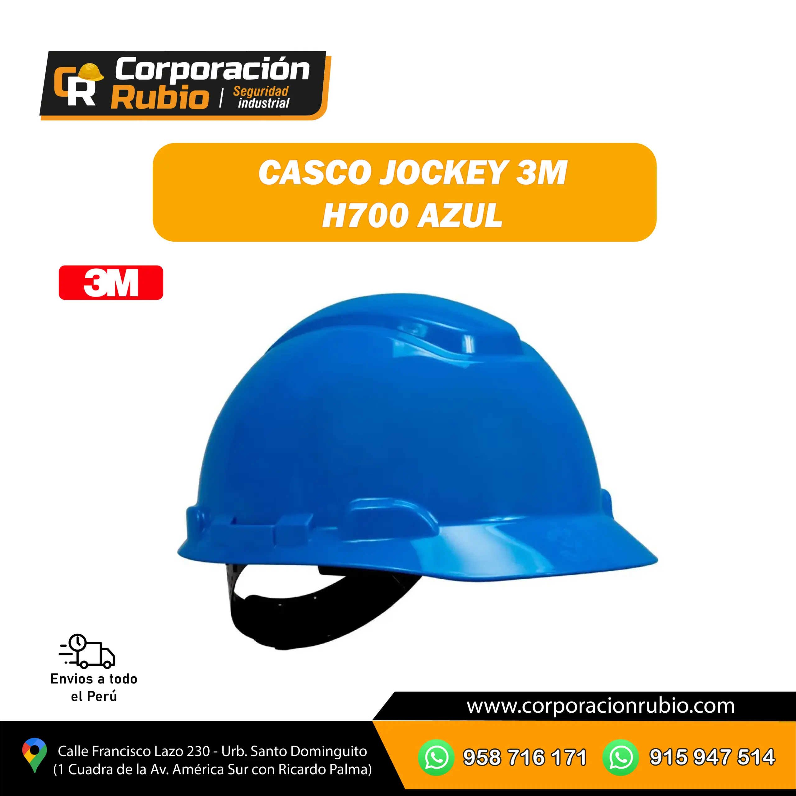 CASCO JOCKEY 3M H700 AZUL